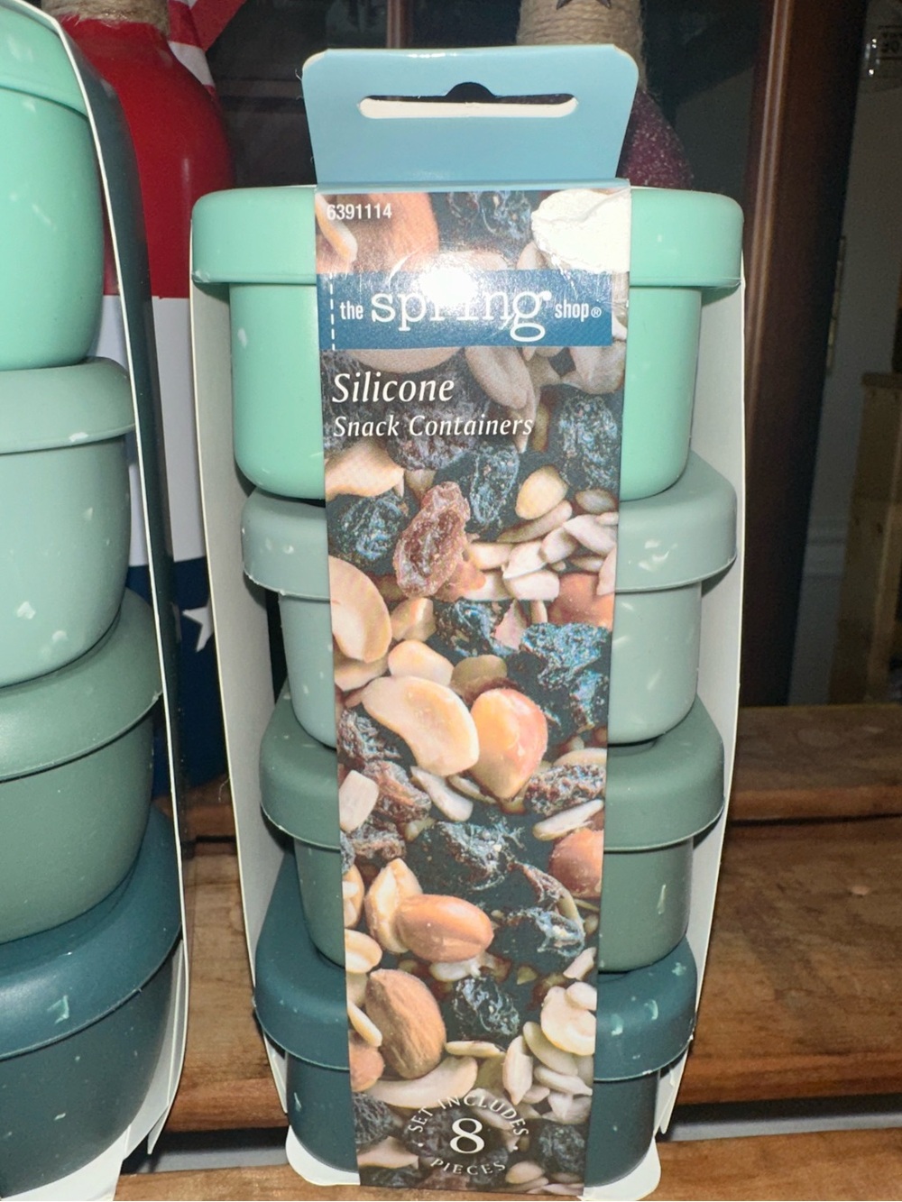 Silicone Snack Containers 6.7 Oz & 3.5 Oz - Mint & Teal Stackable Set ~ New - Picture 3 of 9